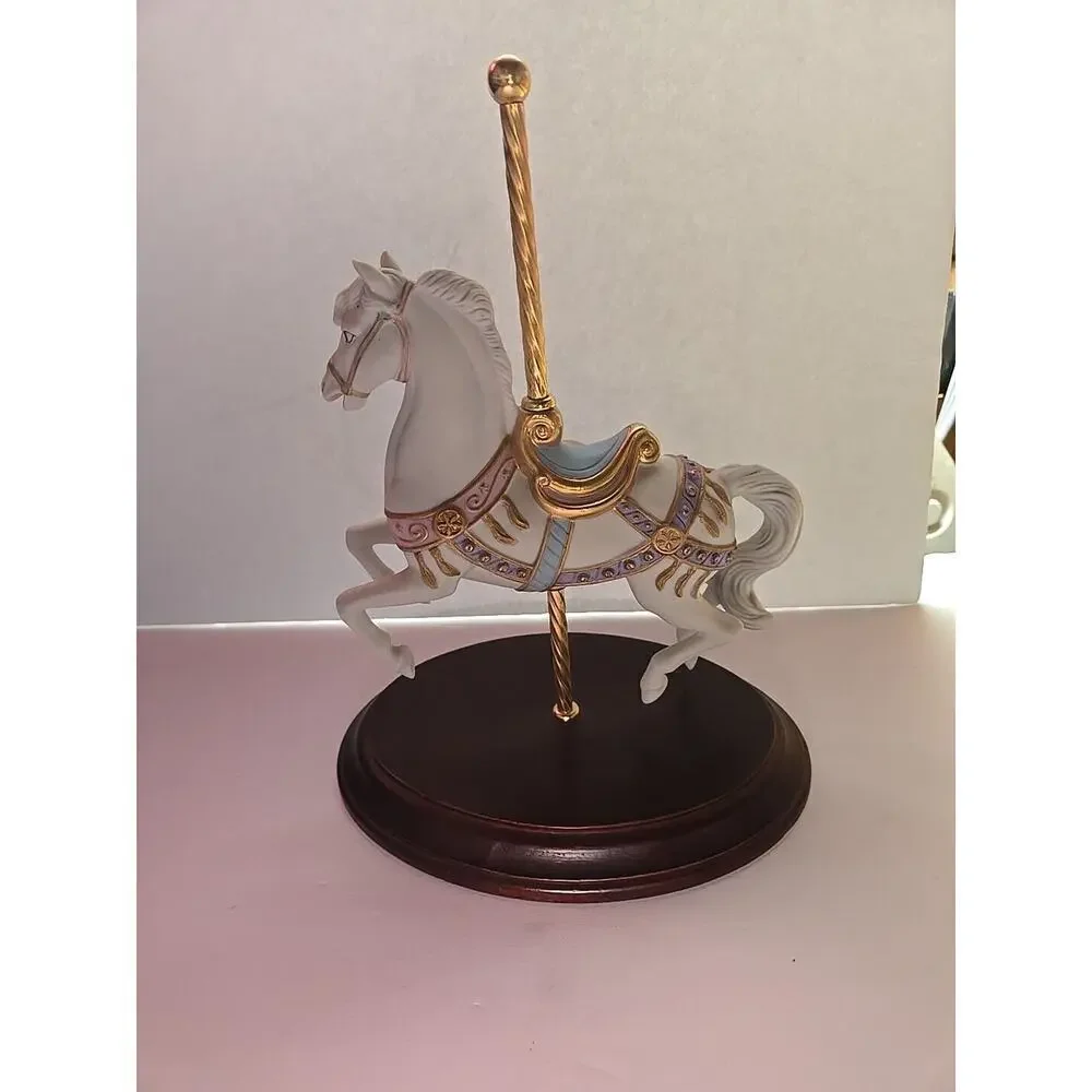 1987 The Franklin Mint Carrousel Magic Horse Figurine By Lynn Lupetti - Picture 1 of 16